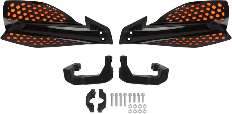 HAONEL Universal Dirt Bike Handguards 7/8" 22mm Plastic Motorcycle Handlebar Lever Hand Protector Accessories for Off-Road Motocross Enduro ATV Pit Bike(Black and Orange) - Image 4
